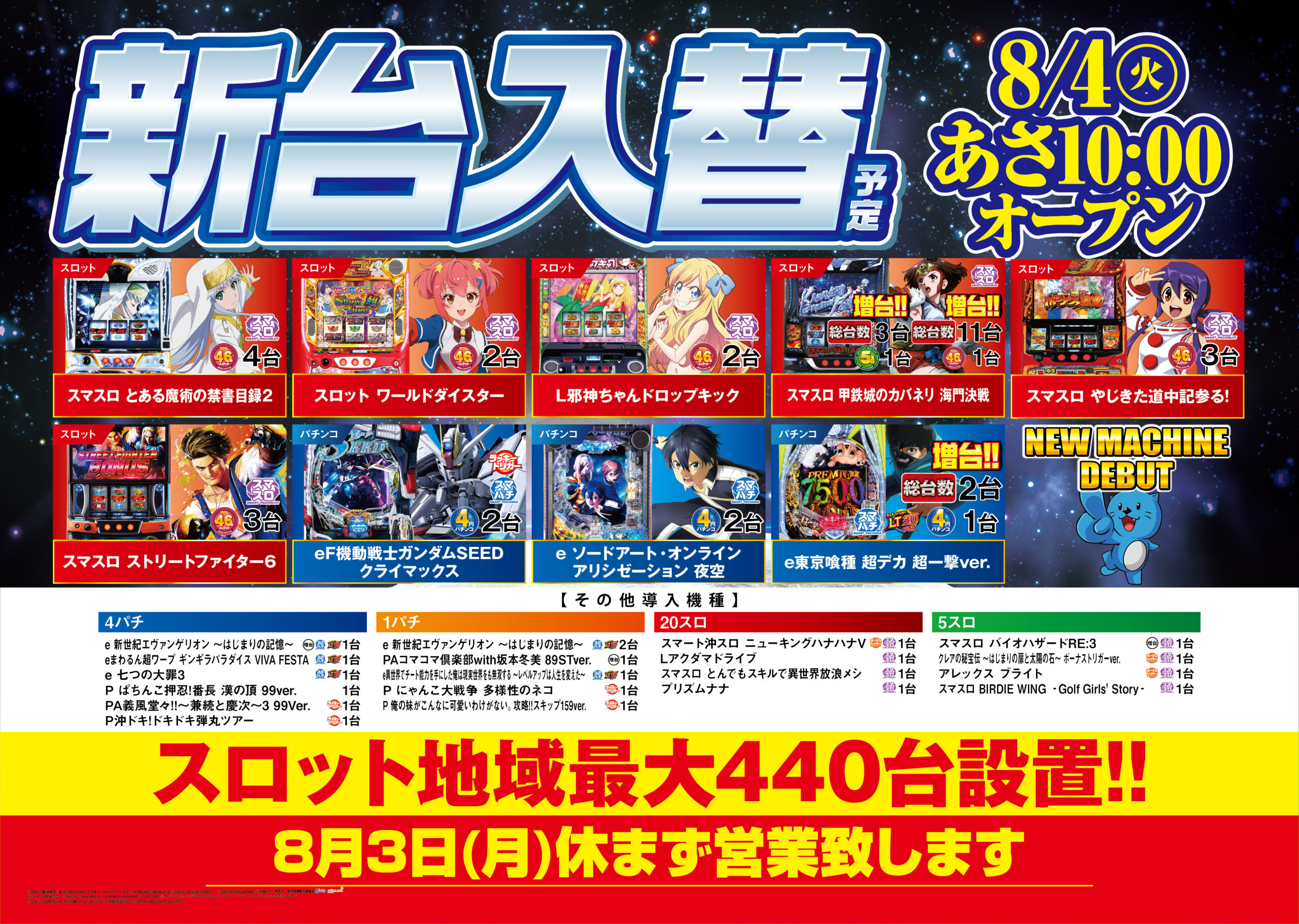 新台入替情報